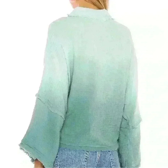 Young, Fabulous and Broke Francesca Ocean Bay Ombré Tie-Up Top - Picture 2 of 7